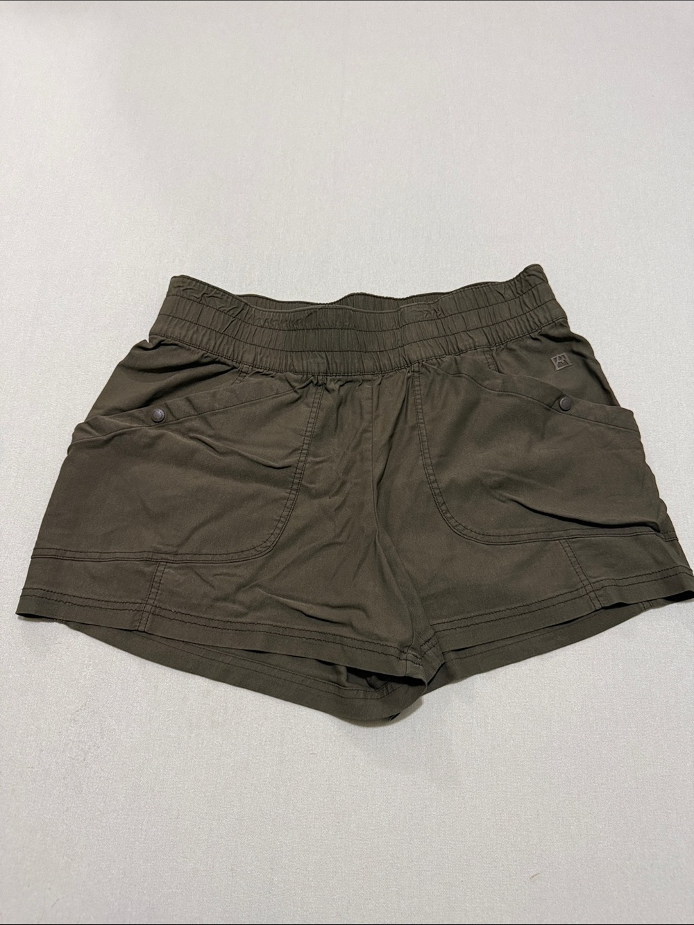 Avalanche Olive Women's Elastic-Waist Athletic Shorts